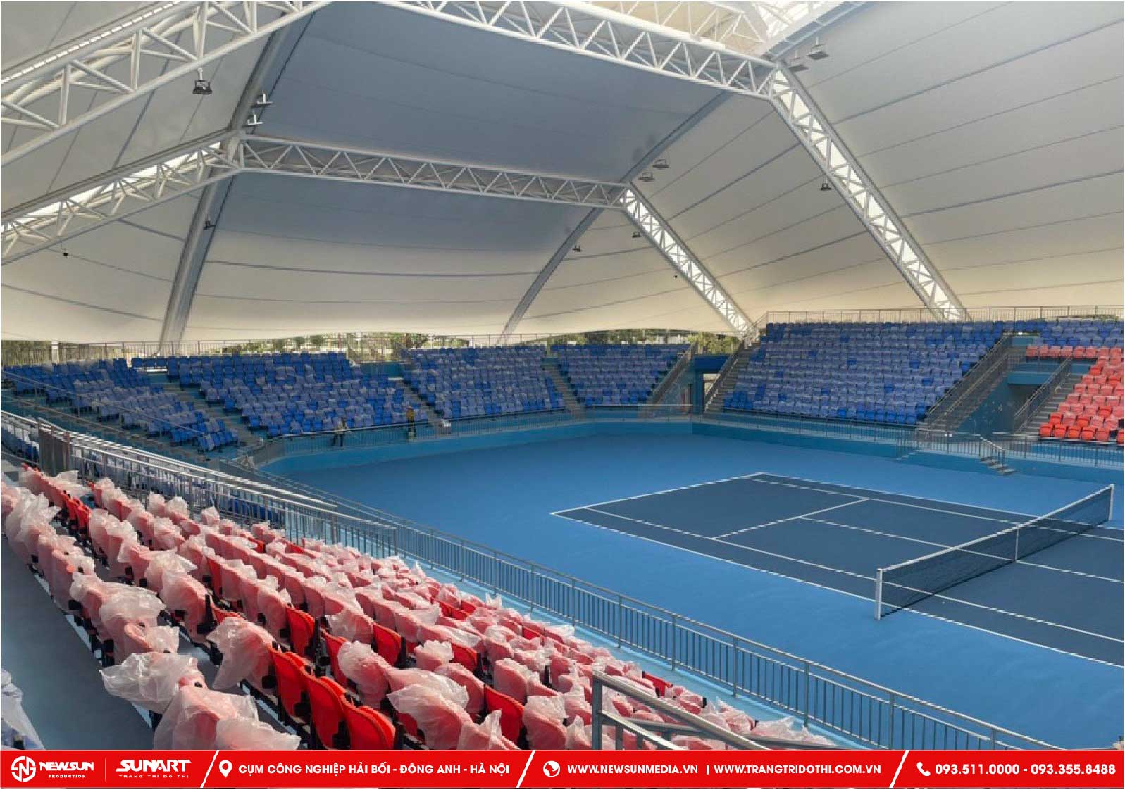 Mẫu khán đài di động sân vận động Tennis tại Hanaka