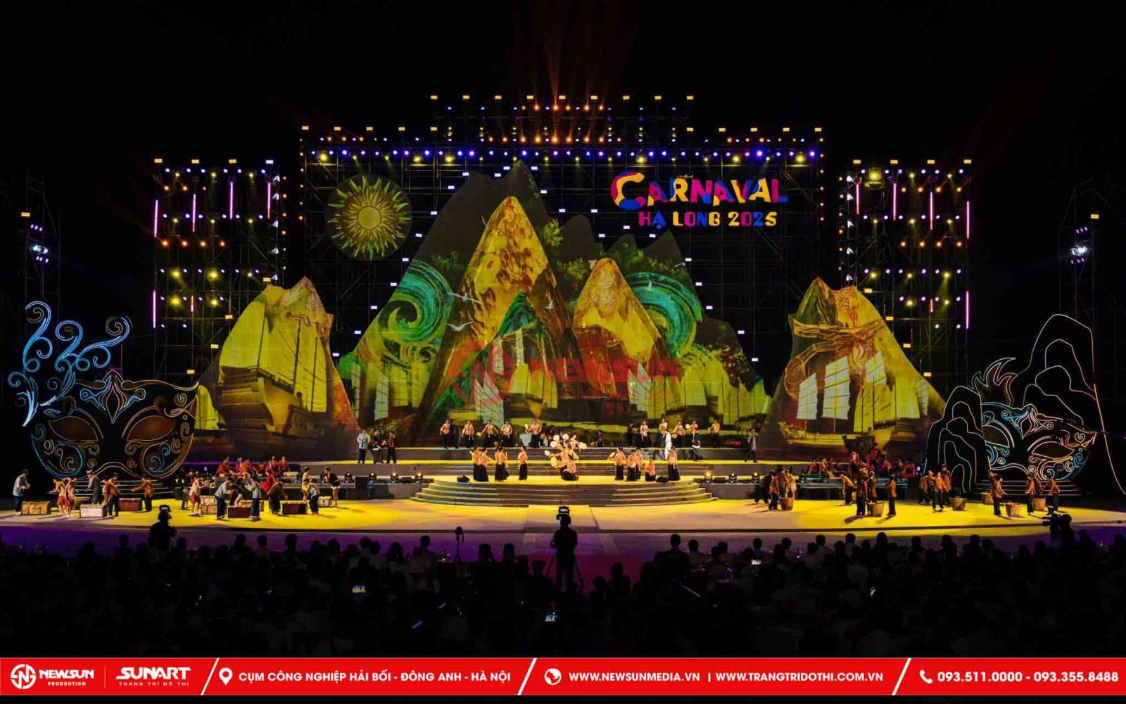 Thi công sự kiện sân khấu trên biển Carnaval 2025 tại Hạ Long, Quảng Ninh