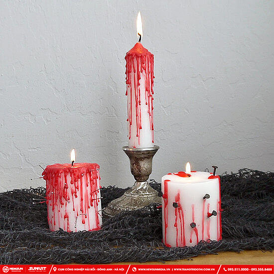 Đèn trang trí Halloween nến máu chảy